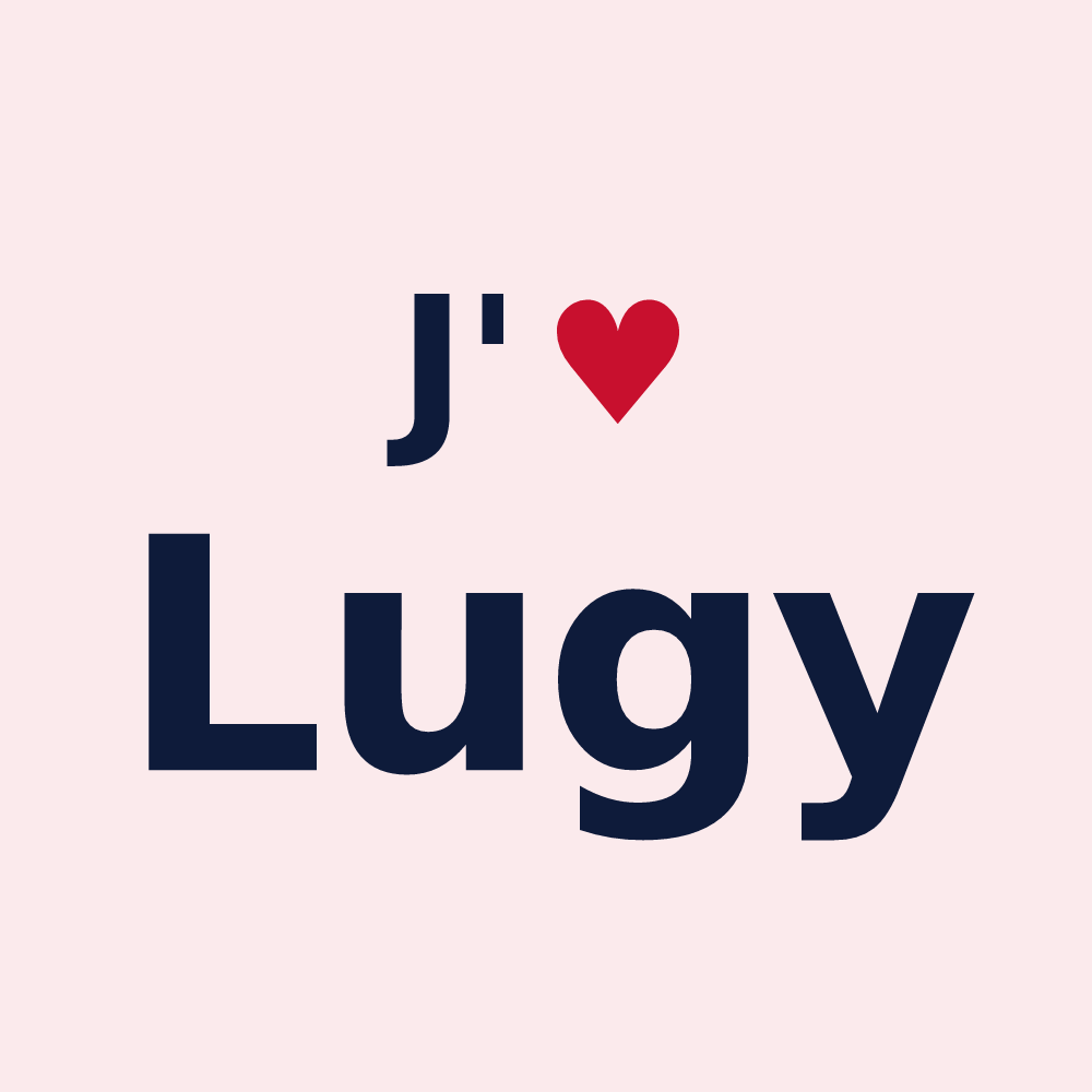 Magnet personnalisé Lugy — design J'aime Lugy