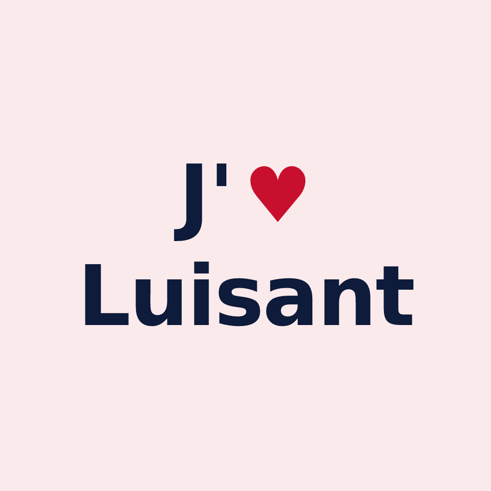 Magnet personnalisé Luisant — design J'aime Luisant
