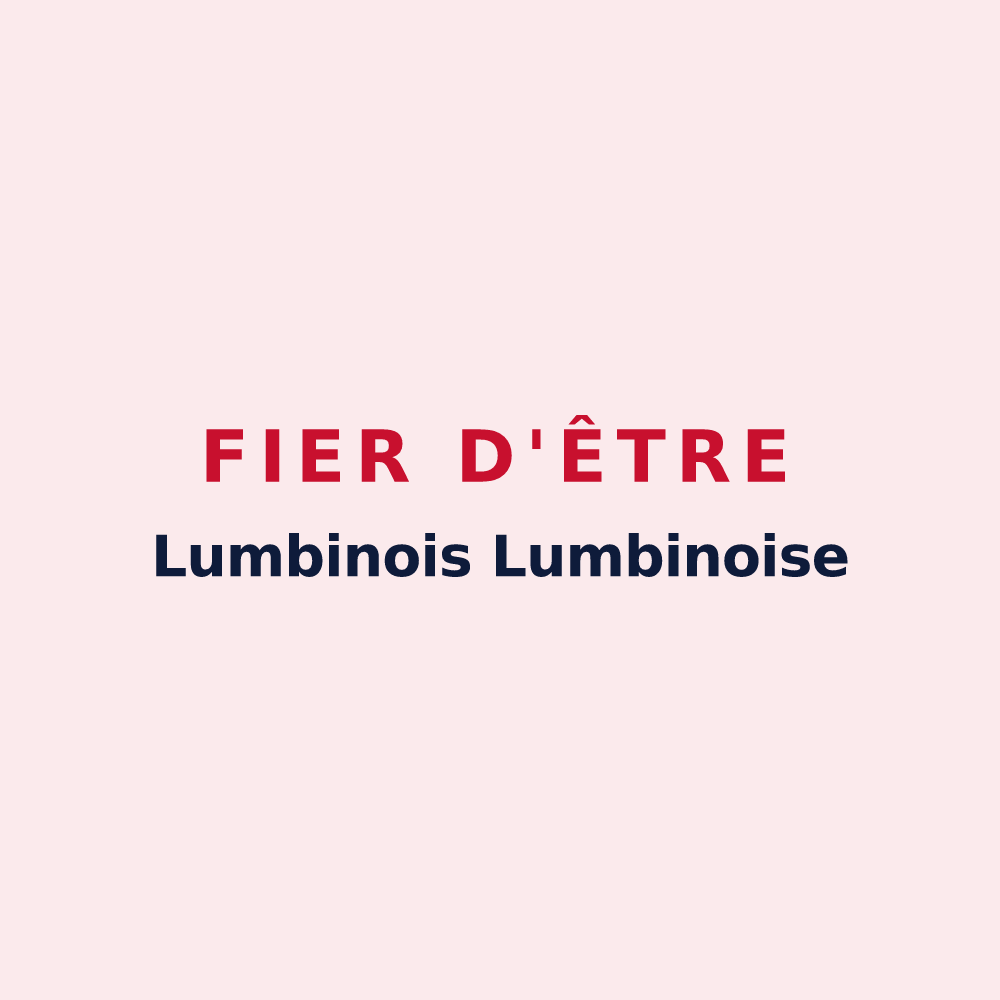 Magnet « Fier d'être Lumbinois 
Lumbinoise » — design pour Lumbin