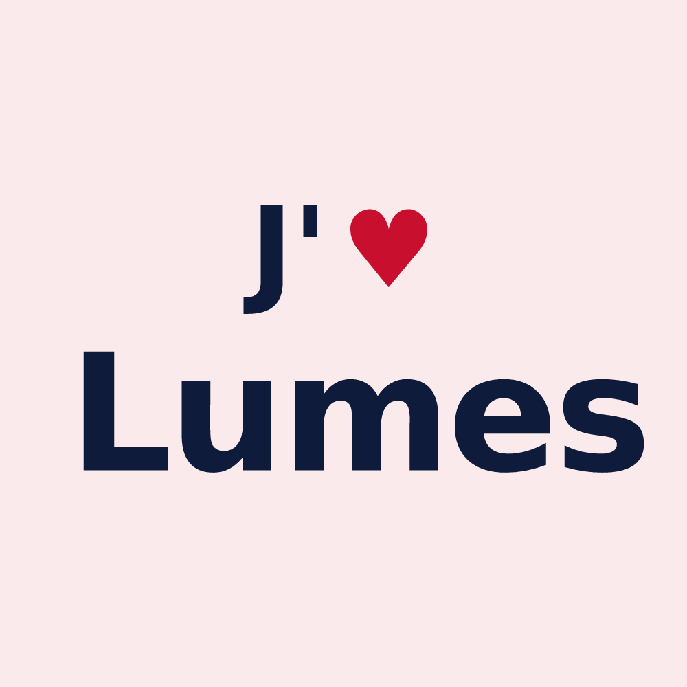 Magnet personnalisé Lumes — design J'aime Lumes