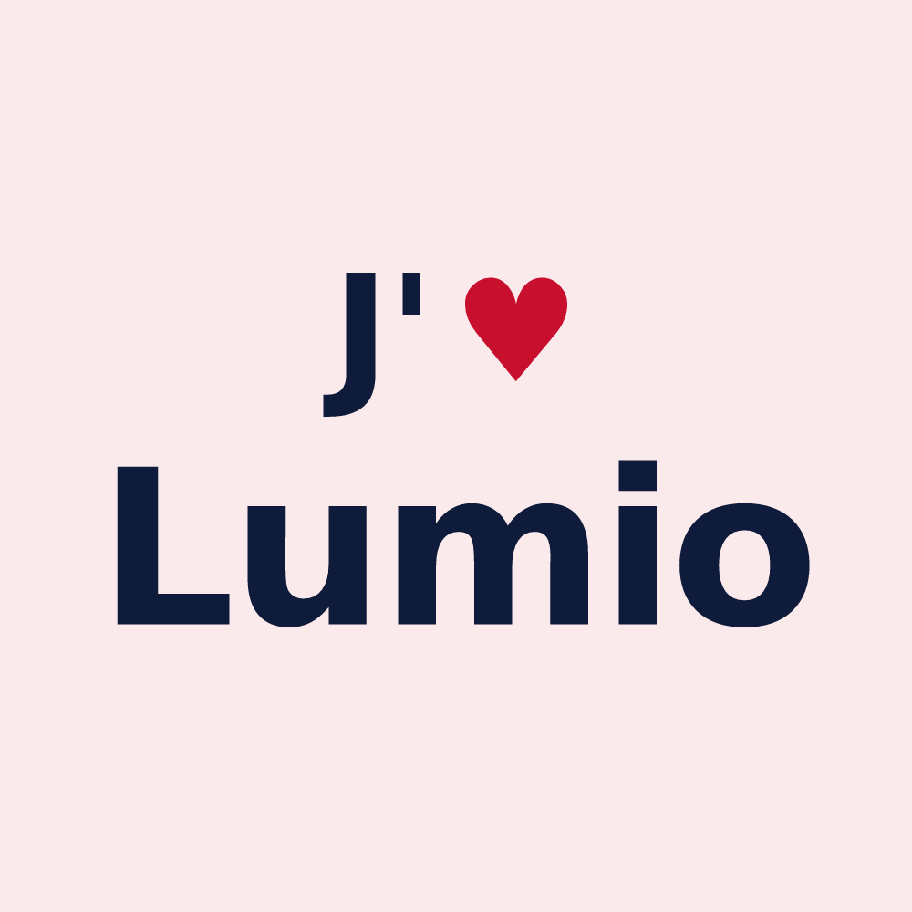 Magnet personnalisé Lumio — design J'aime Lumio