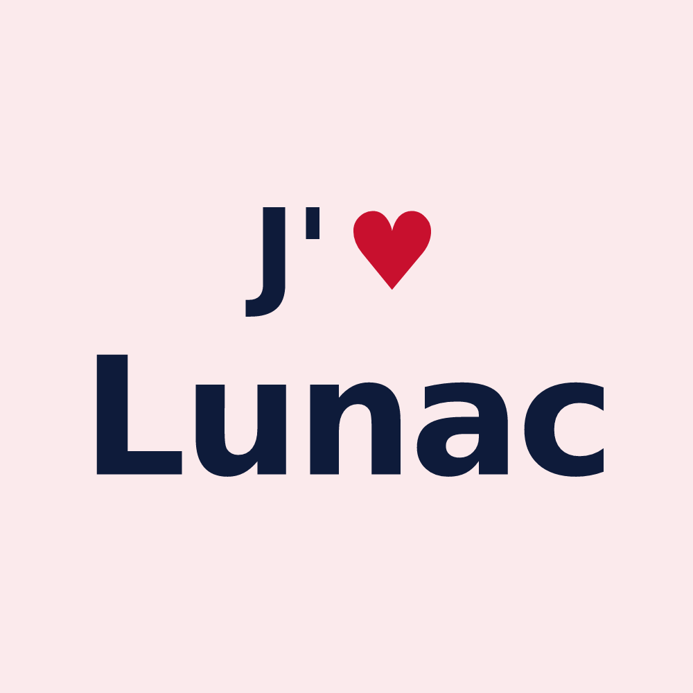 Magnet personnalisé Lunac — design J'aime Lunac