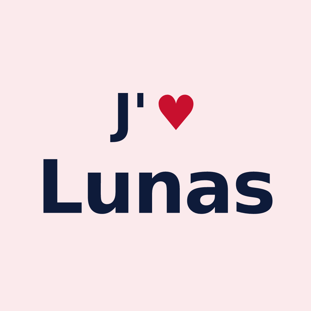 Magnet personnalisé Lunas — design J'aime Lunas