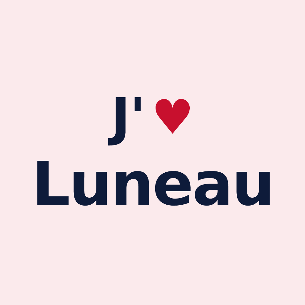 Magnet personnalisé Luneau — design J'aime Luneau
