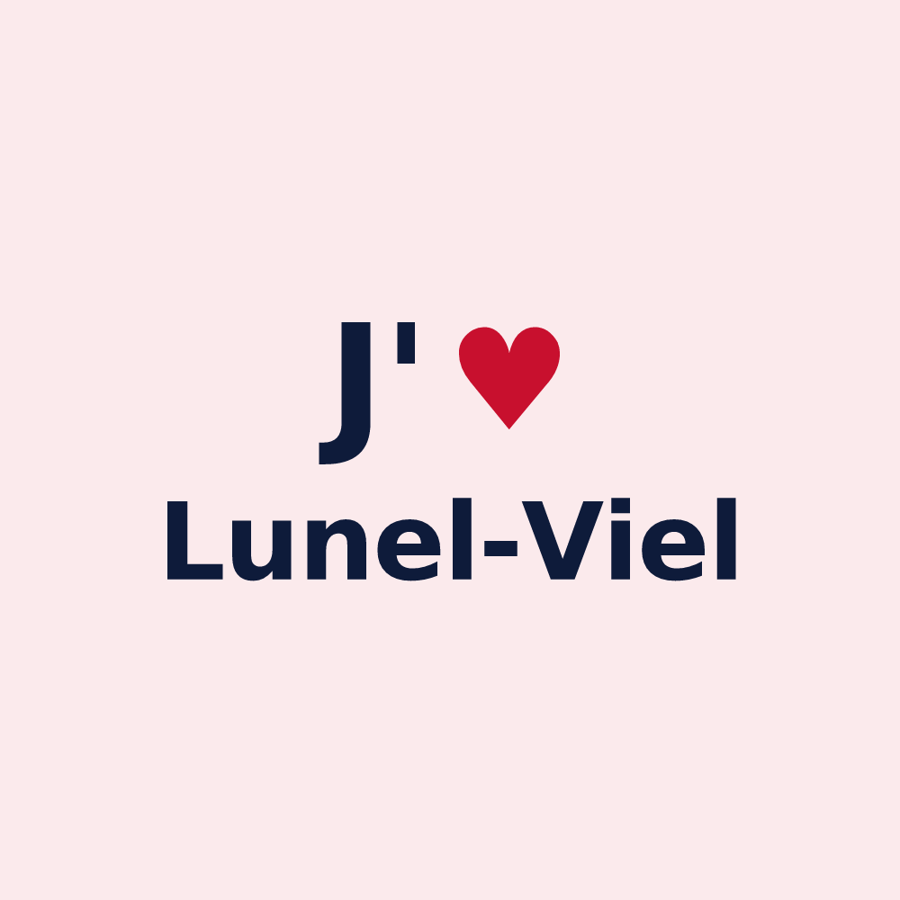 Magnet personnalisé Lunel-Viel — design J'aime Lunel-Viel