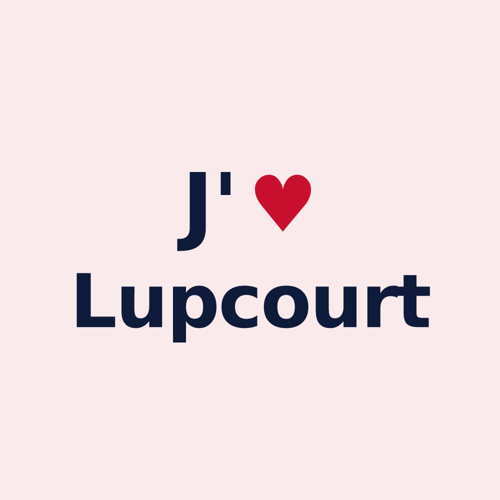 Magnet personnalisé Lupcourt — design J'aime Lupcourt