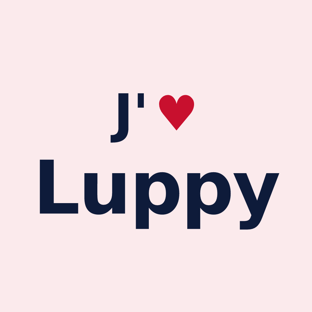 Magnet personnalisé Luppy — design J'aime Luppy