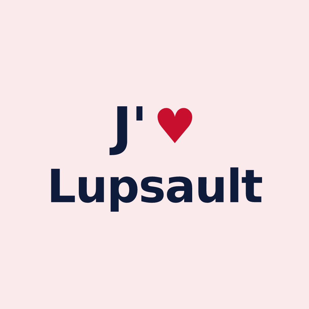 Magnet personnalisé Lupsault — design J'aime Lupsault