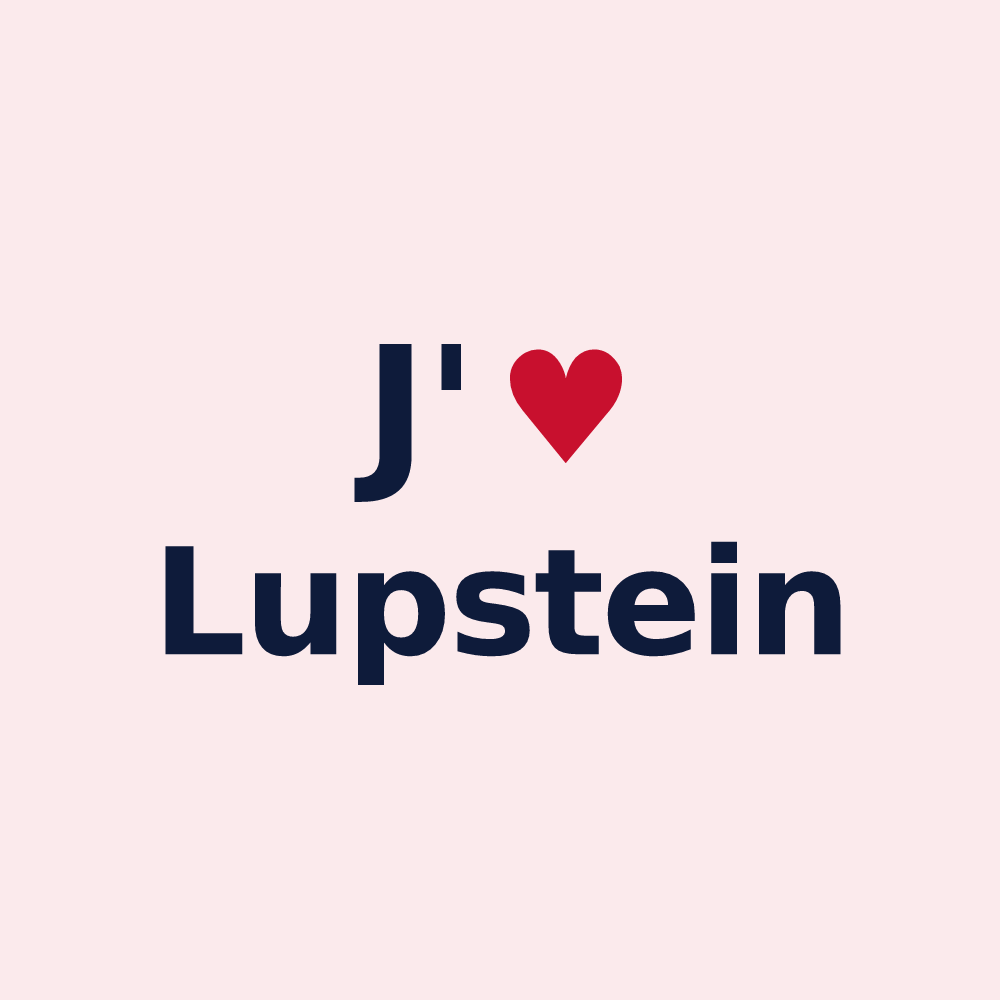 Magnet personnalisé Lupstein — design J'aime Lupstein
