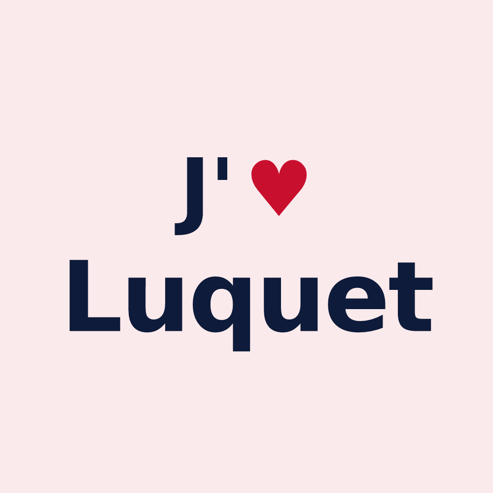 Magnet personnalisé Luquet — design J'aime Luquet