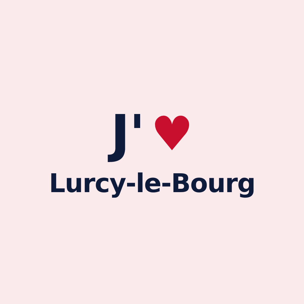 Magnet personnalisé Lurcy-le-Bourg — design J'aime Lurcy-le-Bourg