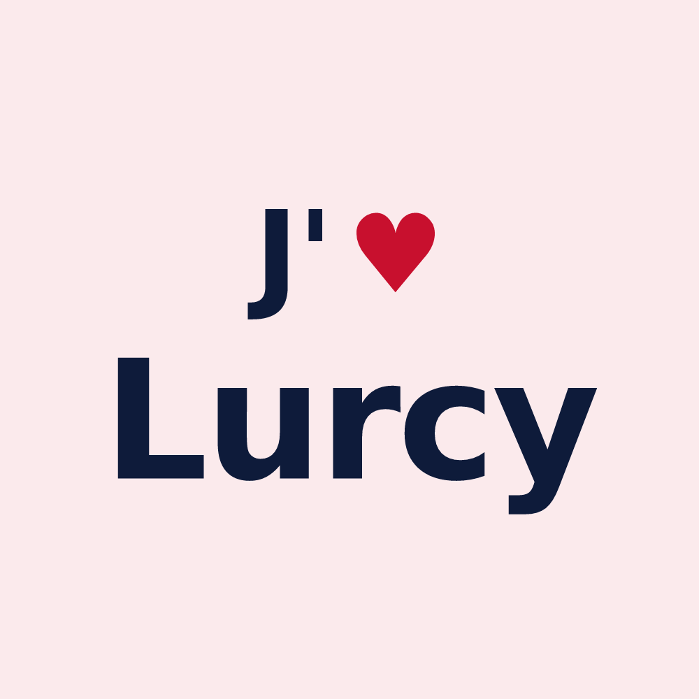 Magnet personnalisé Lurcy — design J'aime Lurcy