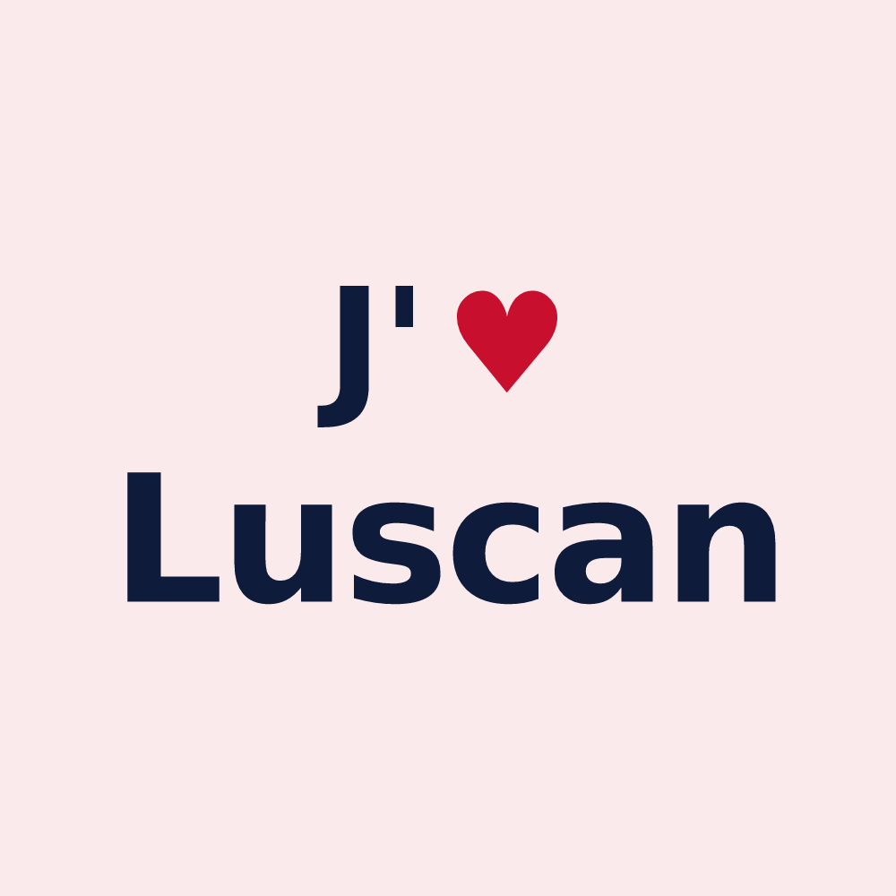 Magnet personnalisé Luscan — design J'aime Luscan