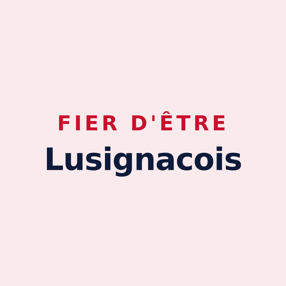 Magnet « Fier d'être Lusignacois » — design pour Lusignac