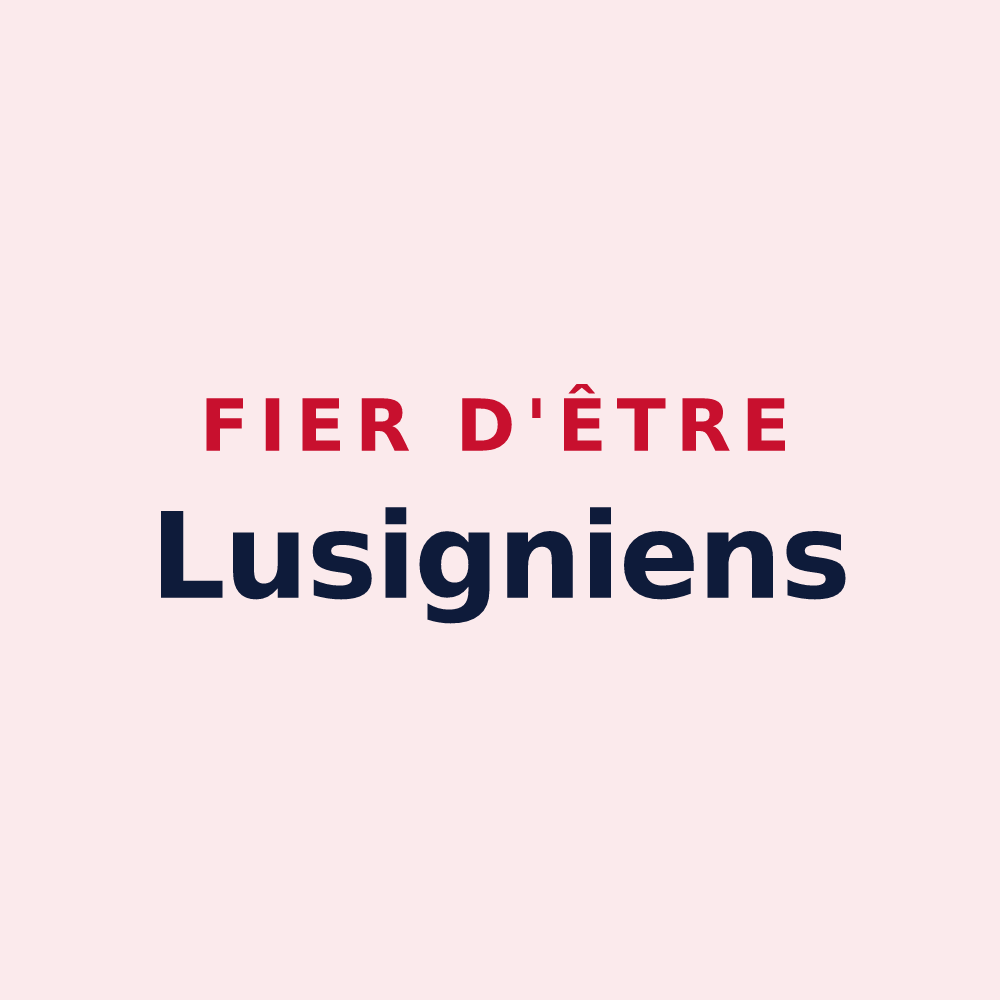 Magnet « Fier d'être Lusigniens » — design pour Lusigny-sur-Barse
