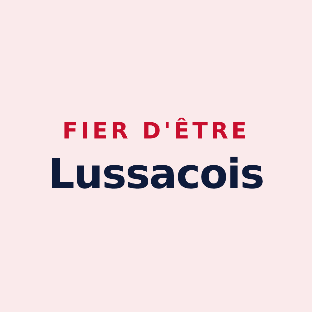 Magnet « Fier d'être Lussacois » — design pour Lussac-les-Églises