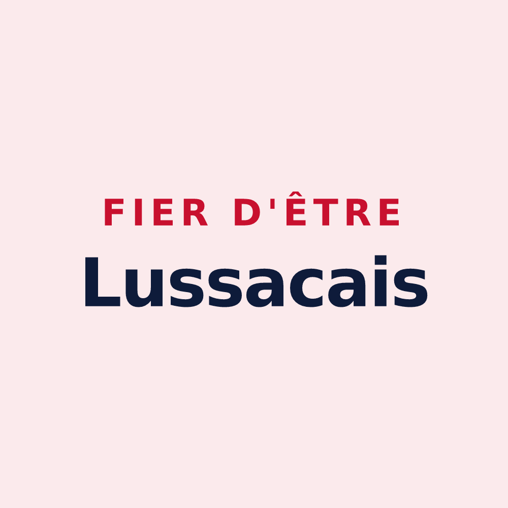 Magnet « Fier d'être Lussacais » — design pour Lussac