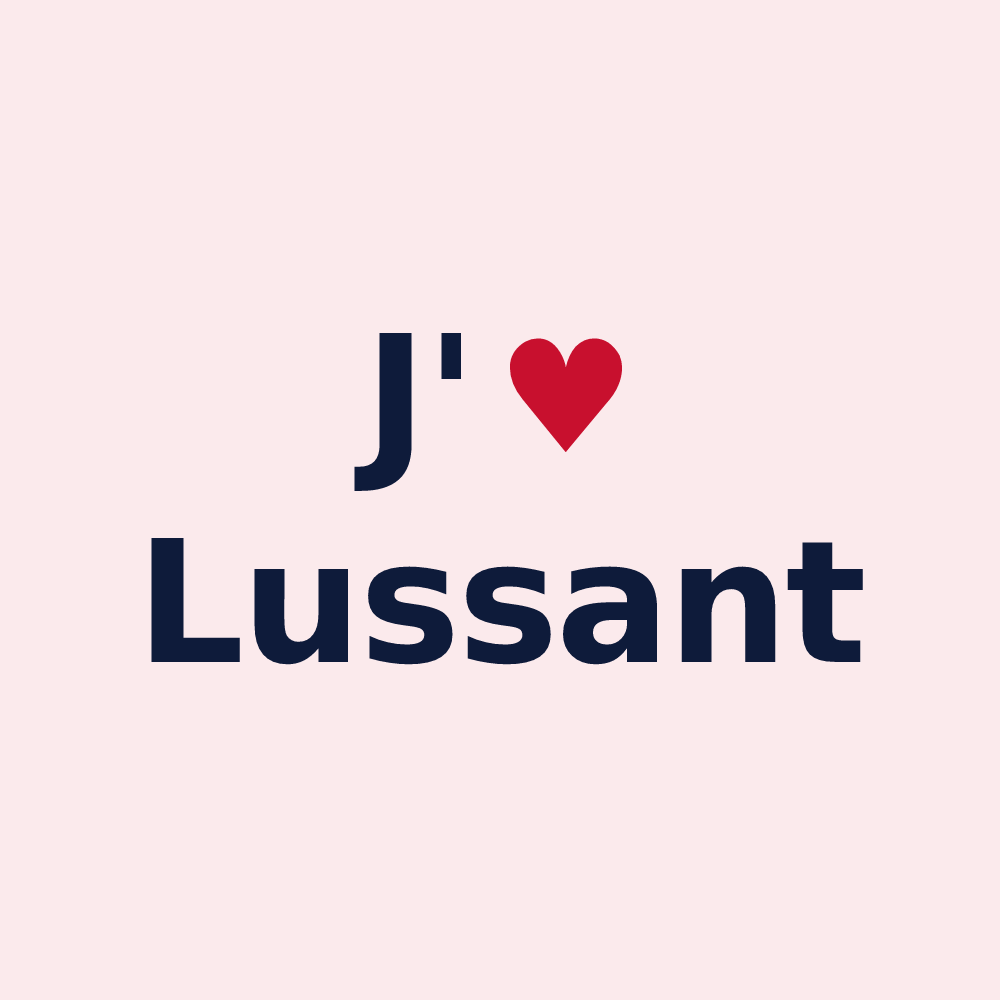 Magnet personnalisé Lussant — design J'aime Lussant
