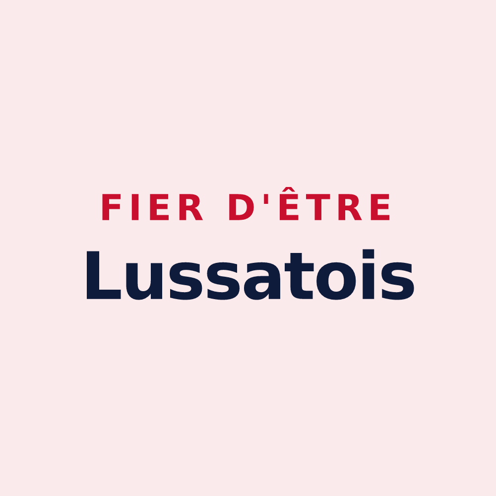 Magnet « Fier d'être Lussatois » — design pour Lussat