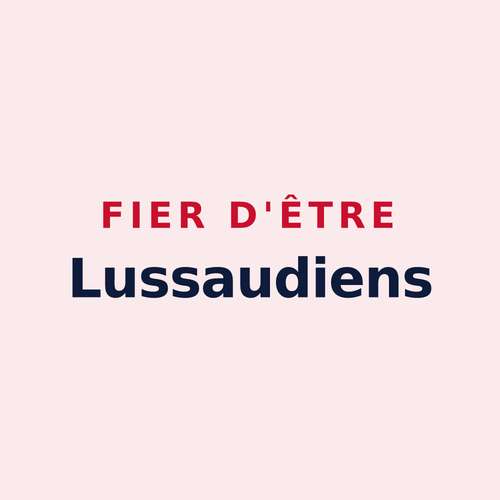 Magnet « Fier d'être Lussaudiens » — design pour Lussault-sur-Loire