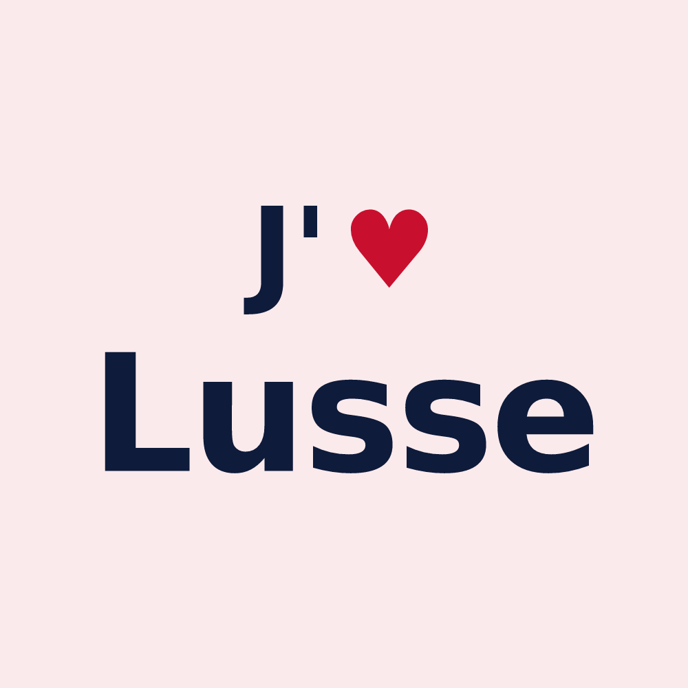 Magnet personnalisé Lusse — design J'aime Lusse