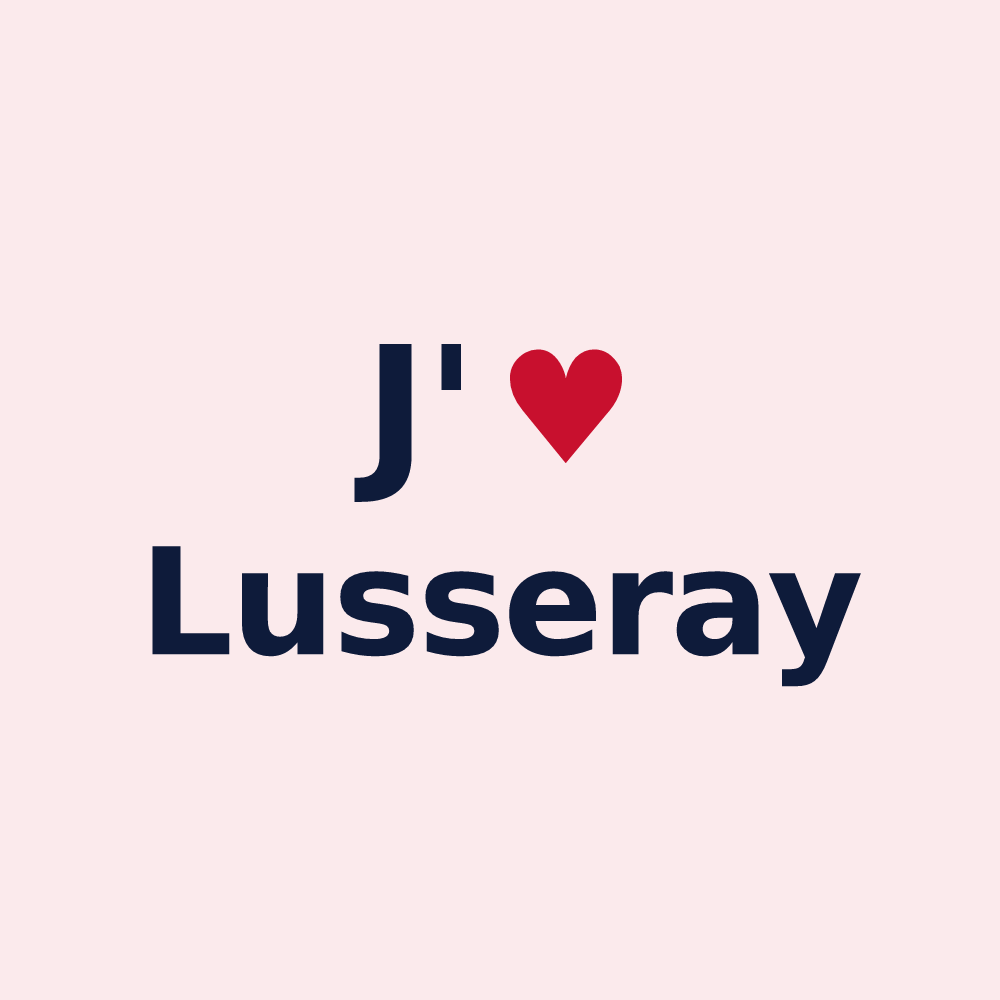 Magnet personnalisé Lusseray — design J'aime Lusseray