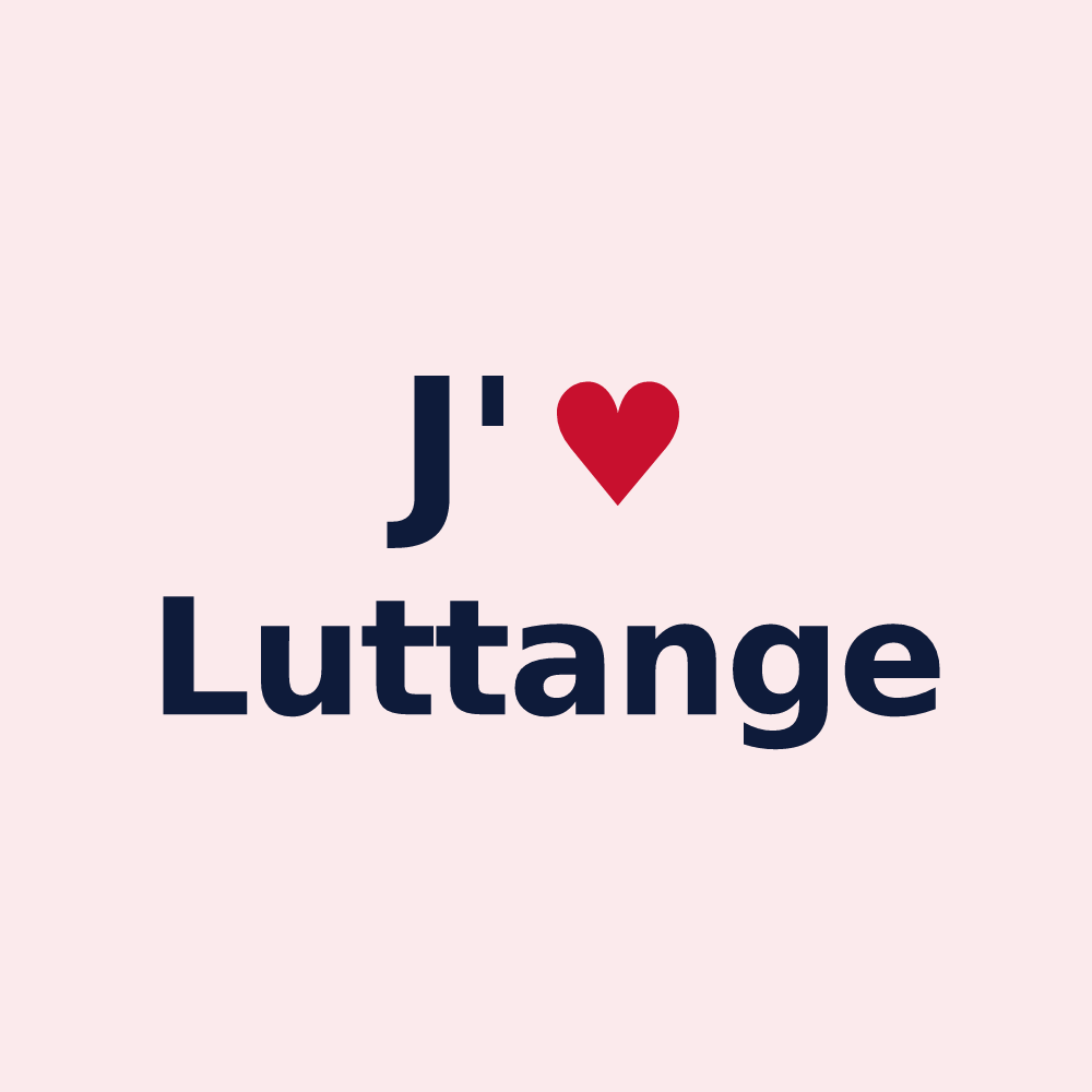 Magnet personnalisé Luttange — design J'aime Luttange