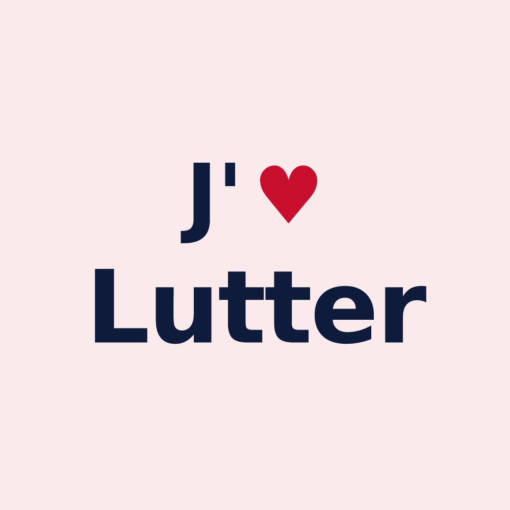 Magnet personnalisé Lutter — design J'aime Lutter