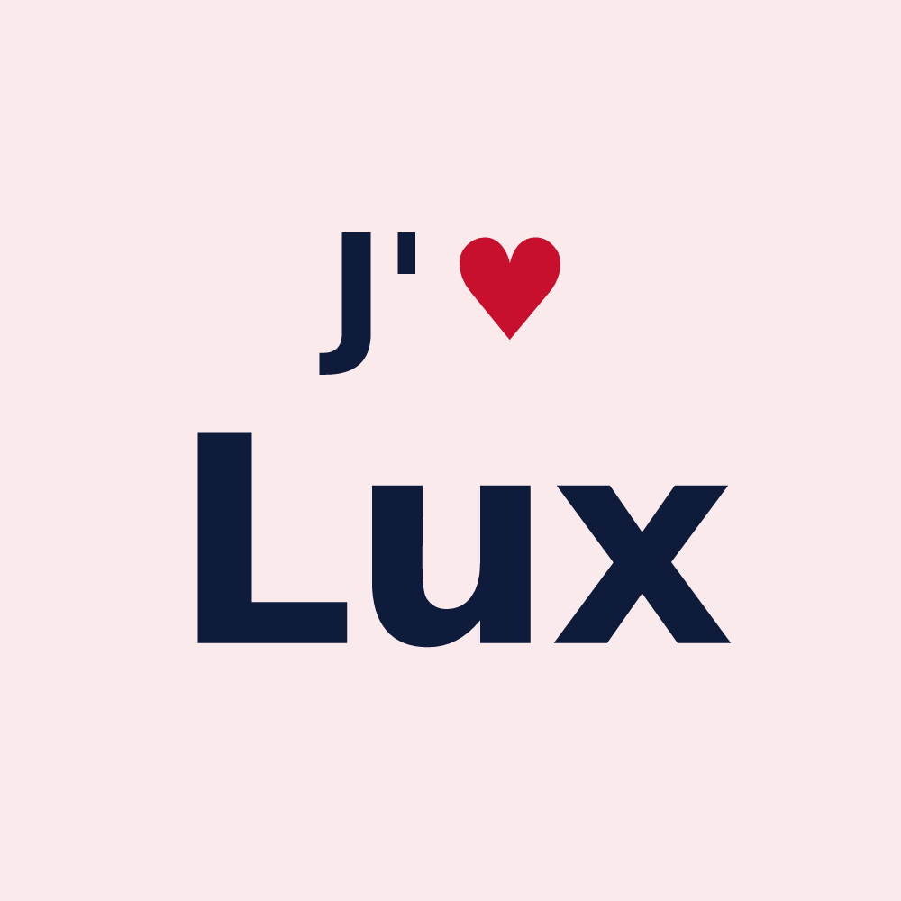 Magnet personnalisé Lux — design « J'aime Lux » imprimé sur le magnet