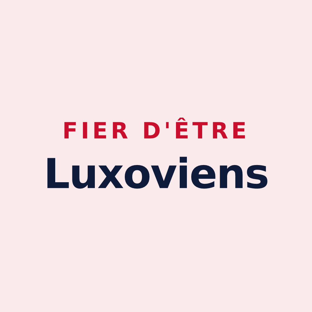 Magnet « Fier d'être Luxoviens » — design pour Luxeuil-les-Bains