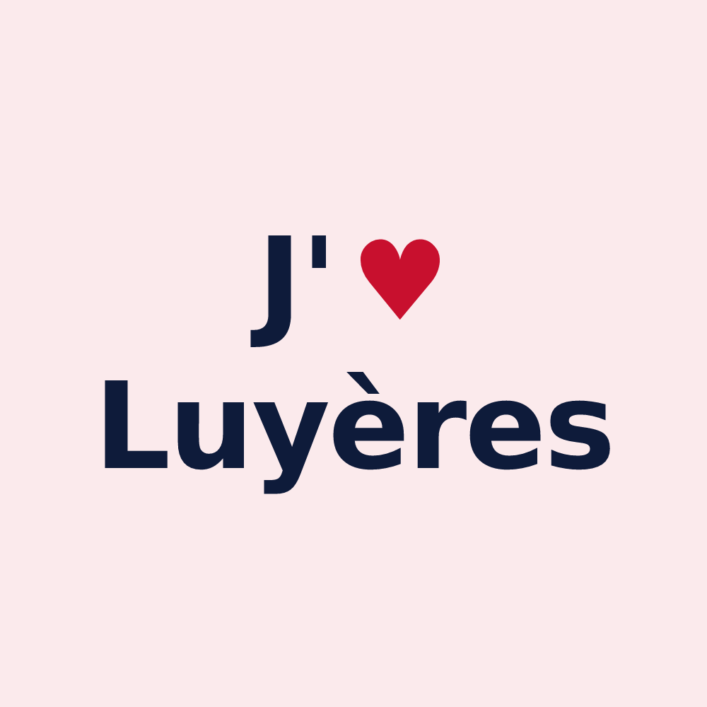 Magnet personnalisé Luyères — design J'aime Luyères
