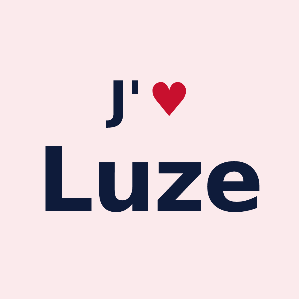 Magnet personnalisé Luze — design J'aime Luze