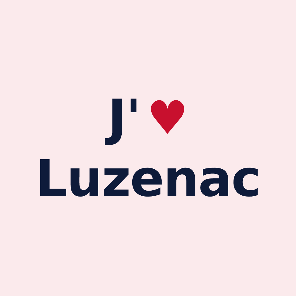 Magnet personnalisé Luzenac — design J'aime Luzenac