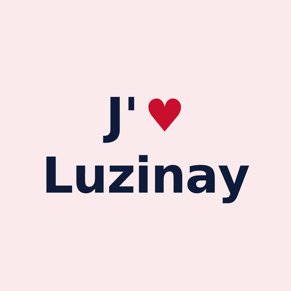 Magnet personnalisé Luzinay — design J'aime Luzinay