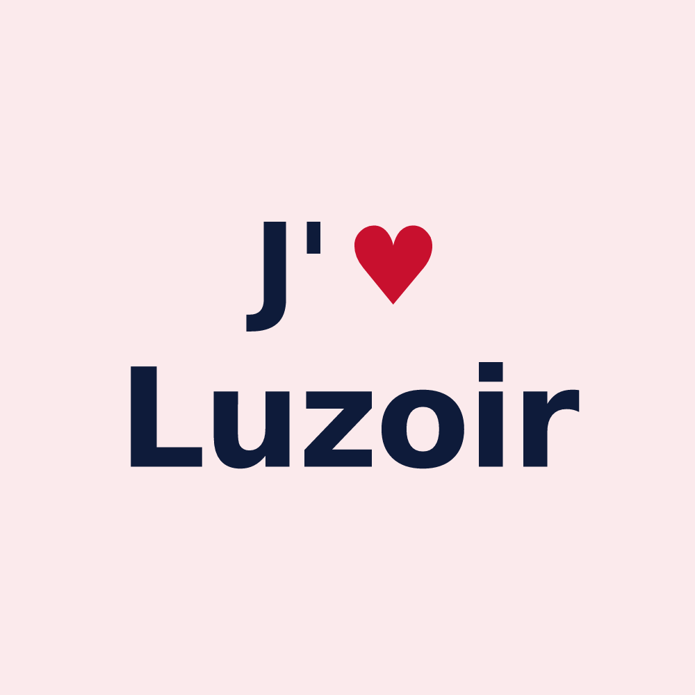 Magnet personnalisé Luzoir — design J'aime Luzoir