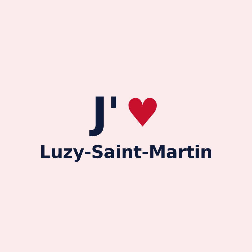 Magnet personnalisé Luzy-Saint-Martin — design J'aime Luzy-Saint-Martin