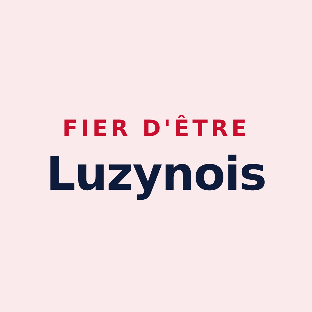 Magnet « Fier d'être Luzynois » — design pour Luzy-Saint-Martin