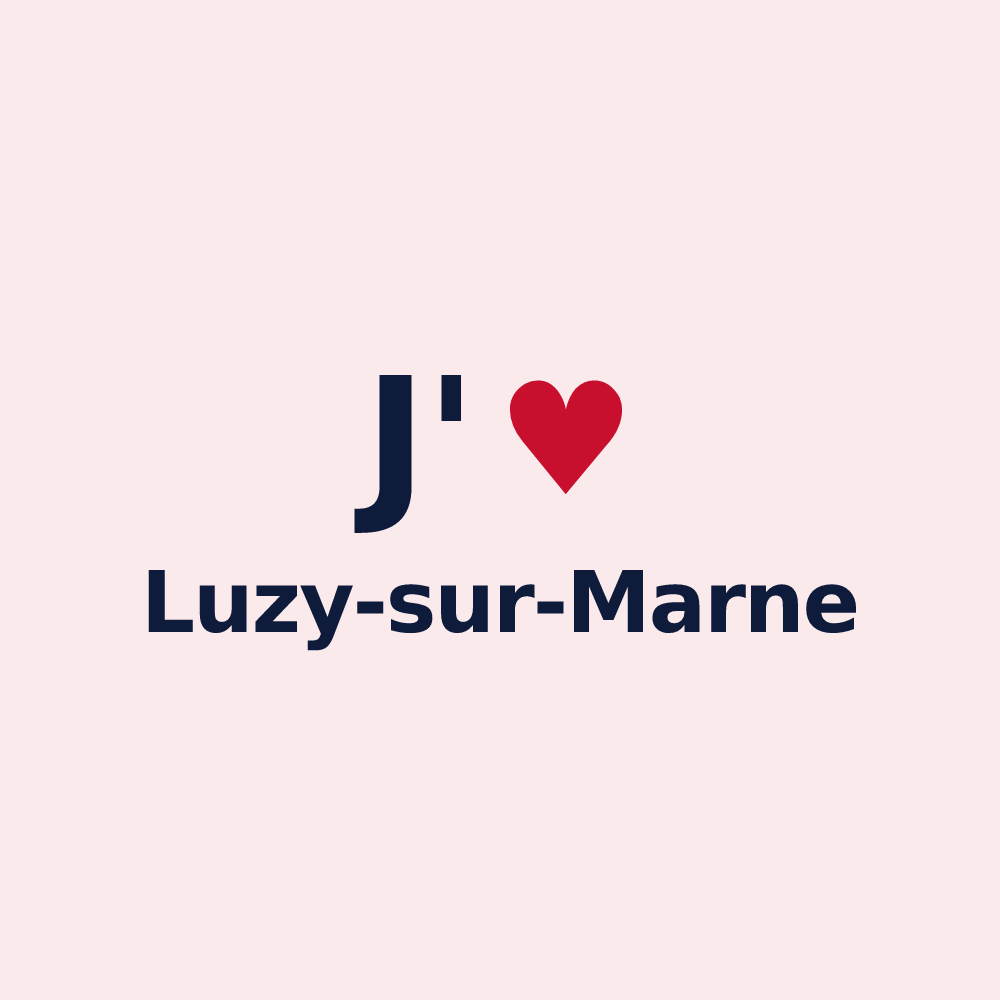 Magnet personnalisé Luzy-sur-Marne — design J'aime Luzy-sur-Marne