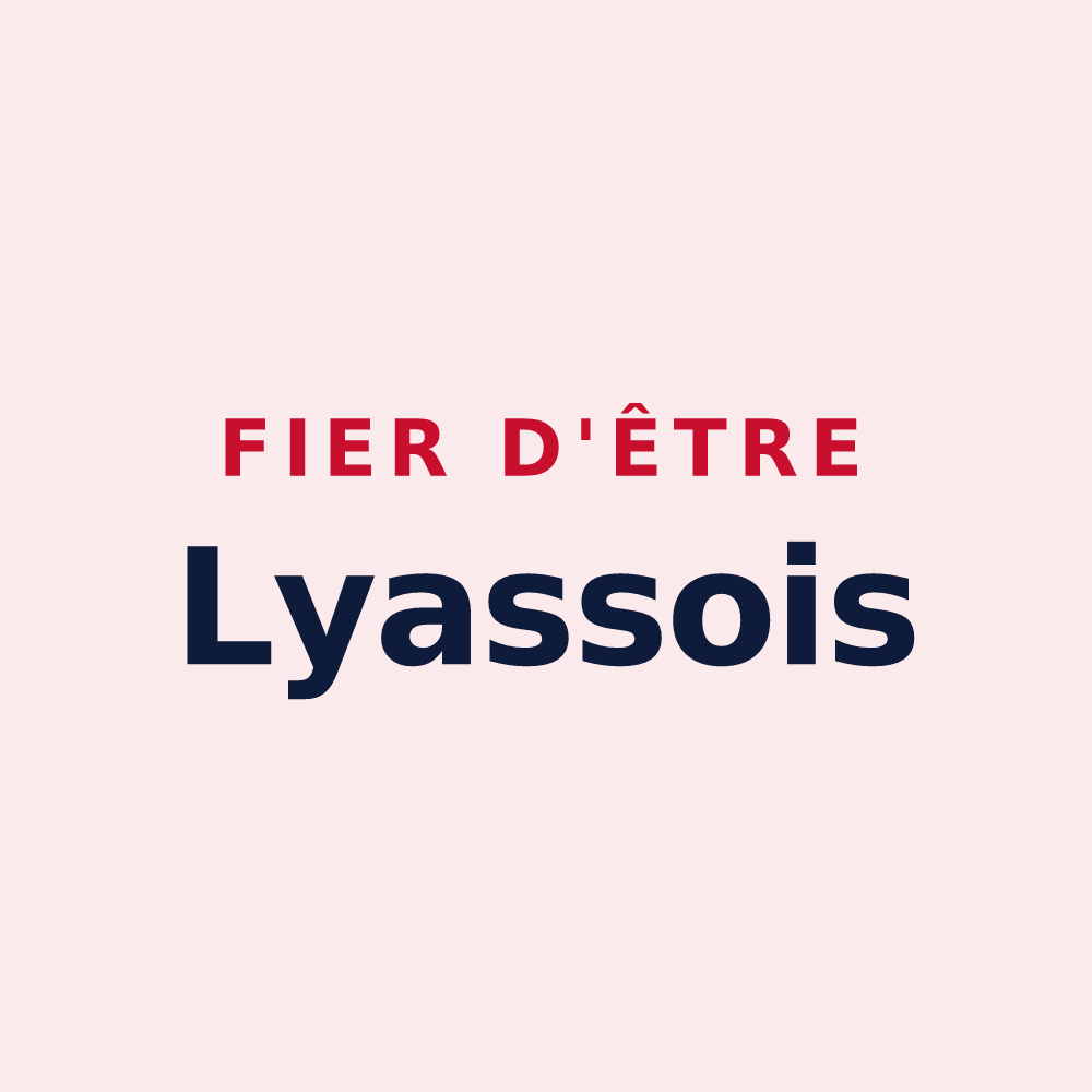 Magnet « Fier d'être Lyassois » — design pour Lyas