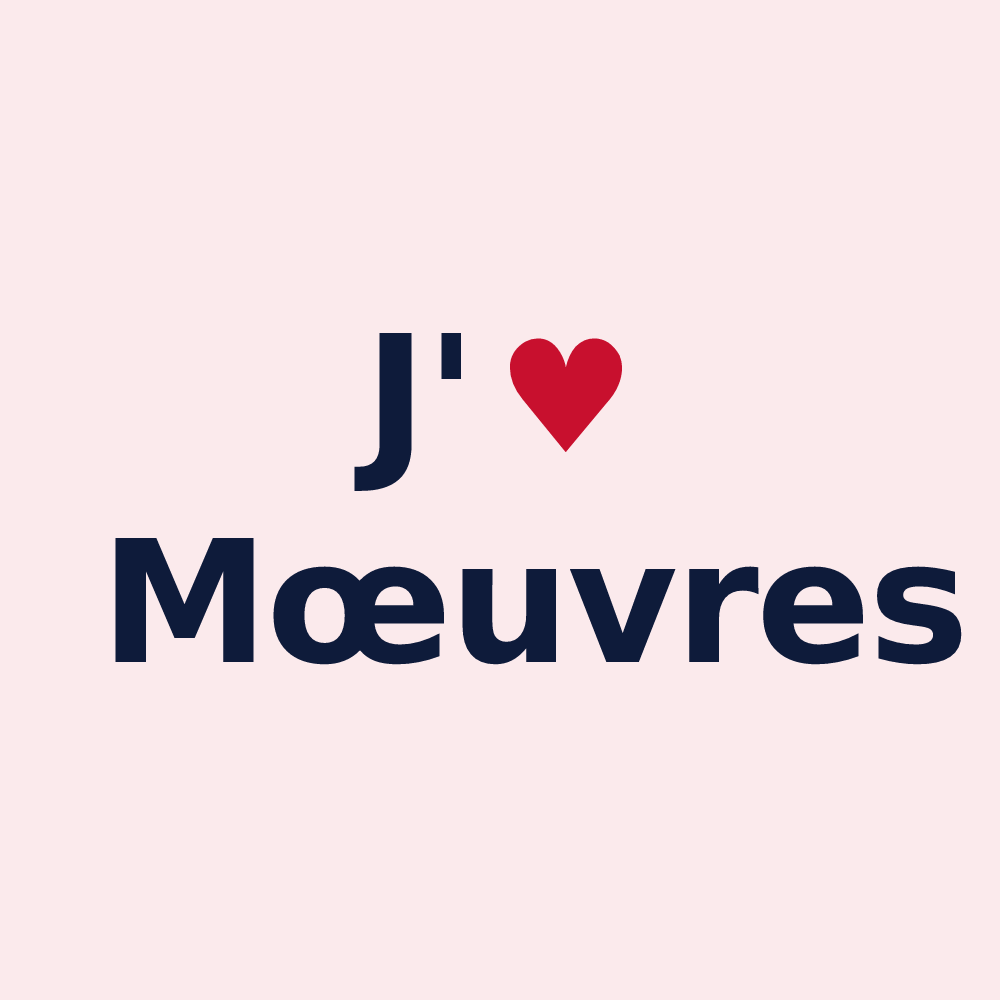 Magnet personnalisé Mœuvres — design J'aime Mœuvres