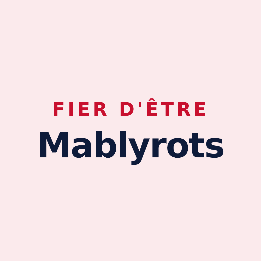 Magnet « Fier d'être Mablyrots » — design pour Mably