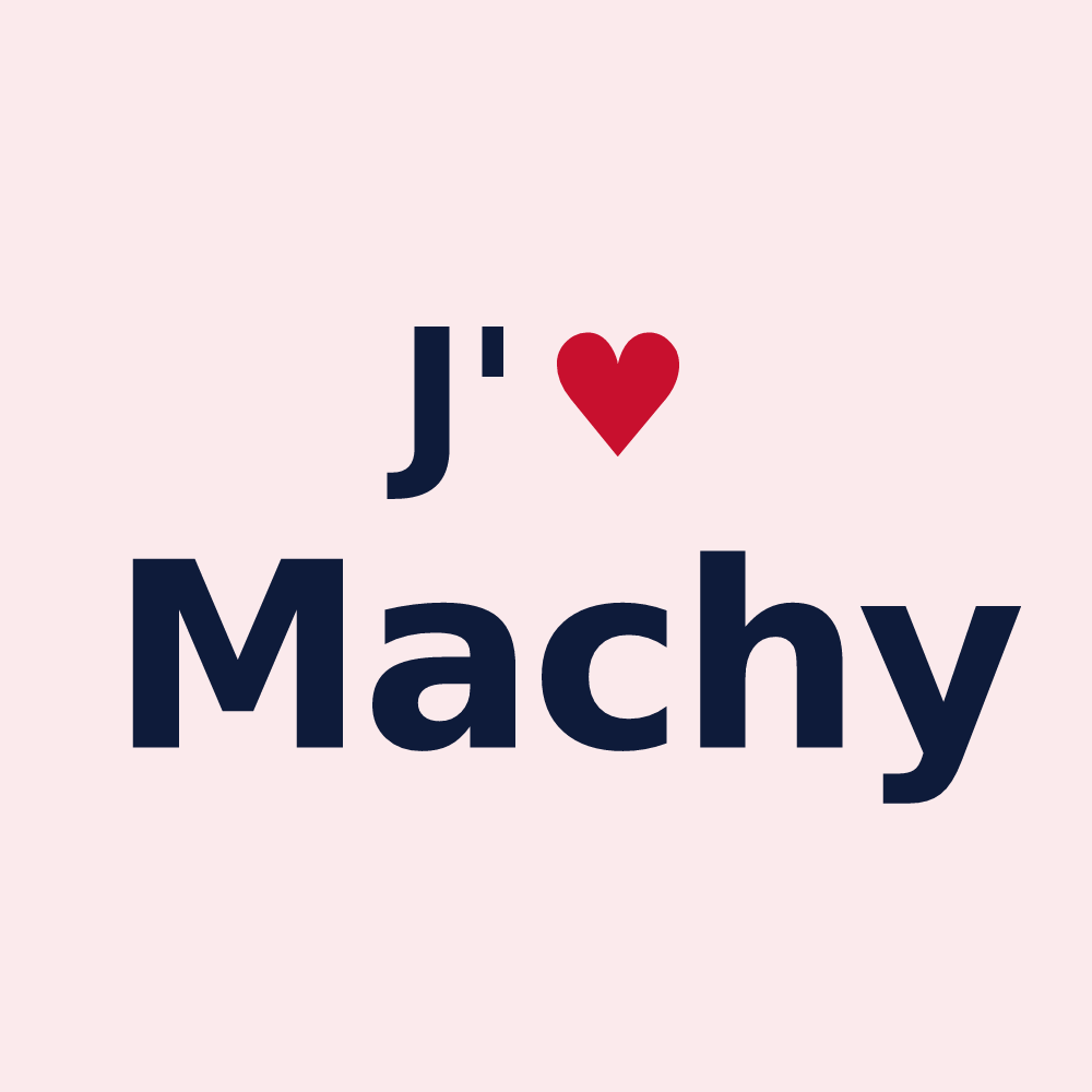 Magnet personnalisé Machy — design J'aime Machy