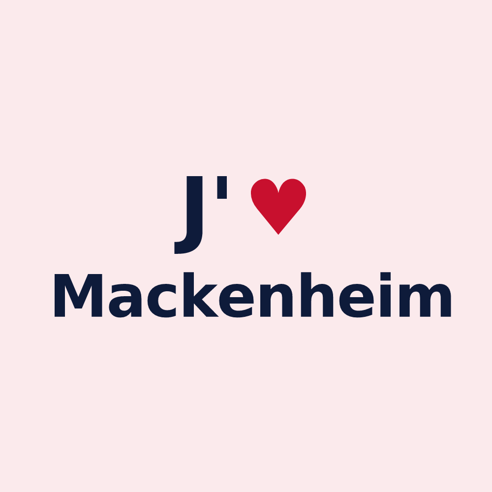 Magnet personnalisé Mackenheim — design J'aime Mackenheim