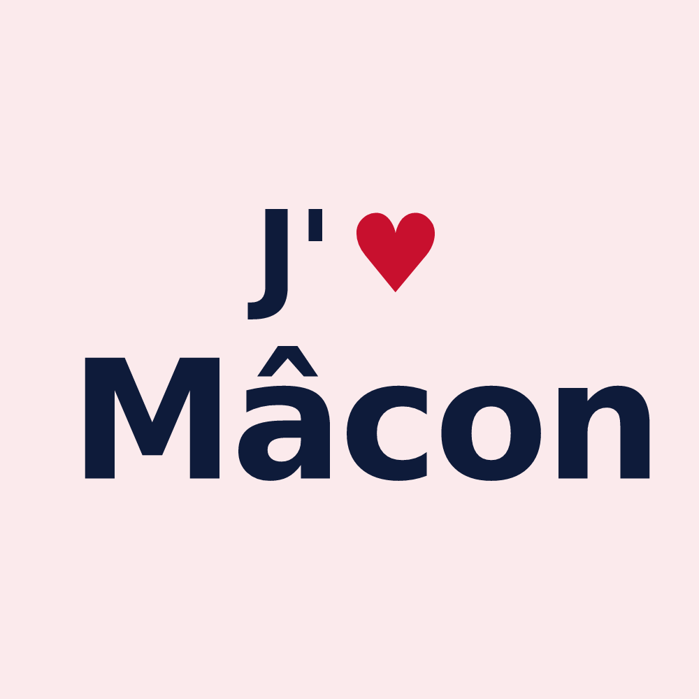 Magnet personnalisé Mâcon — design J'aime Mâcon