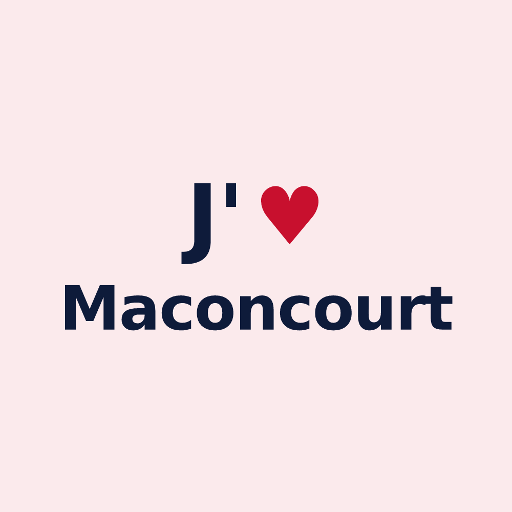 Magnet personnalisé Maconcourt — design J'aime Maconcourt