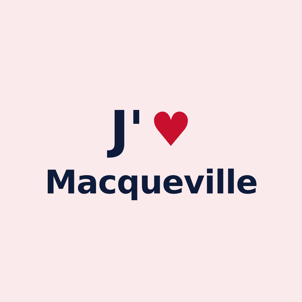 Magnet personnalisé Macqueville — design J'aime Macqueville