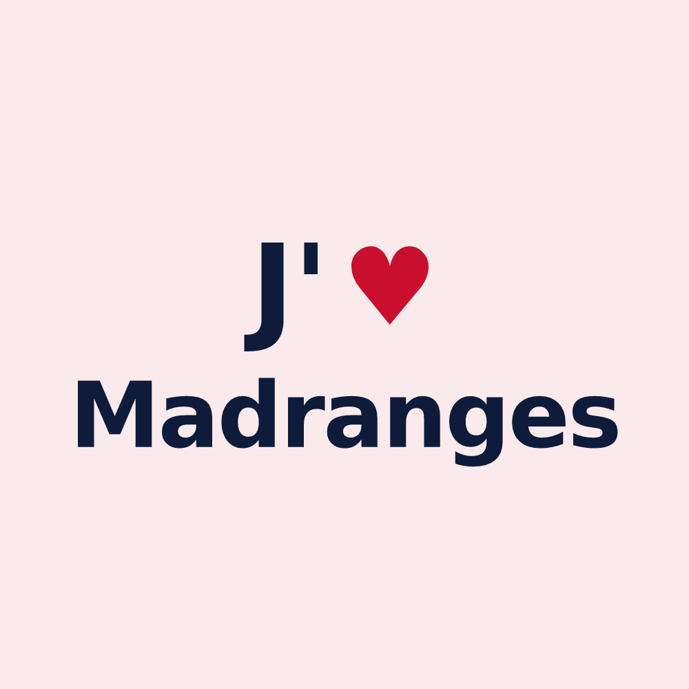 Magnet personnalisé Madranges — design J'aime Madranges