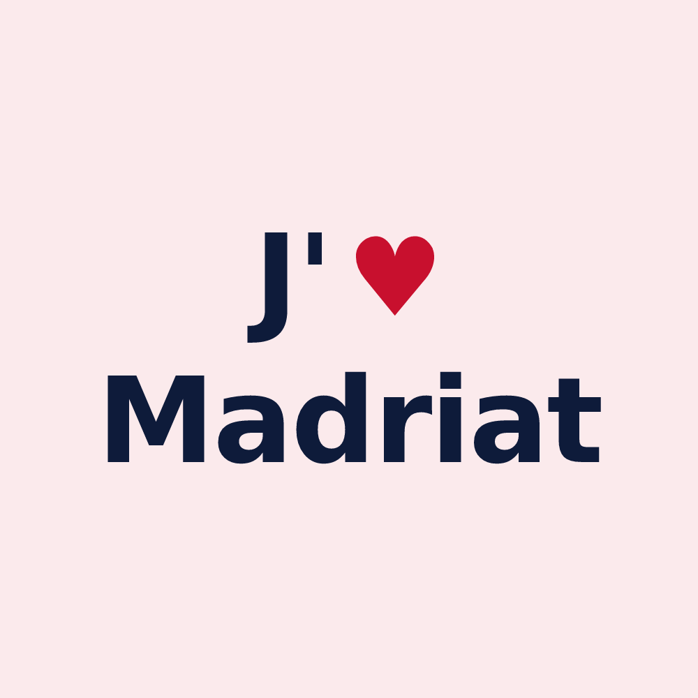 Magnet personnalisé Madriat — design J'aime Madriat