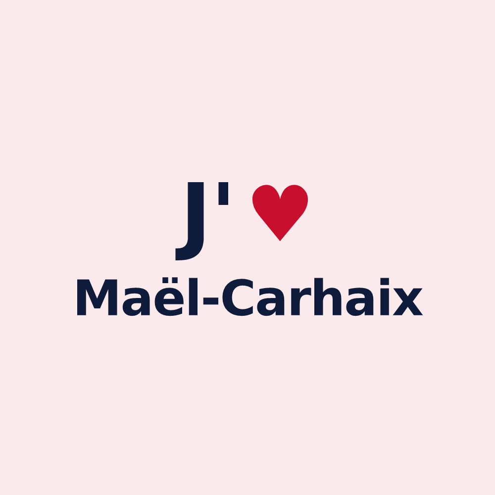 Magnet personnalisé Maël-Carhaix — design J'aime Maël-Carhaix