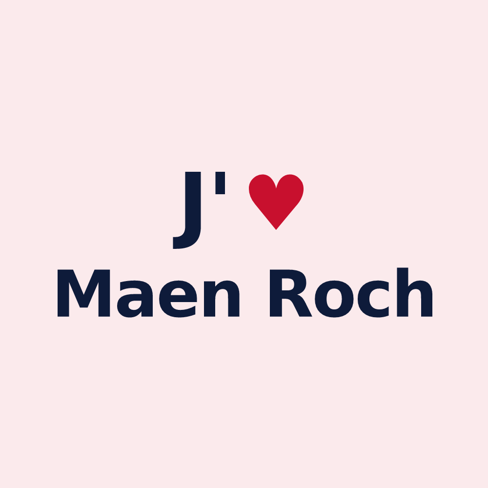 Magnet personnalisé Maen Roch — design J'aime Maen Roch